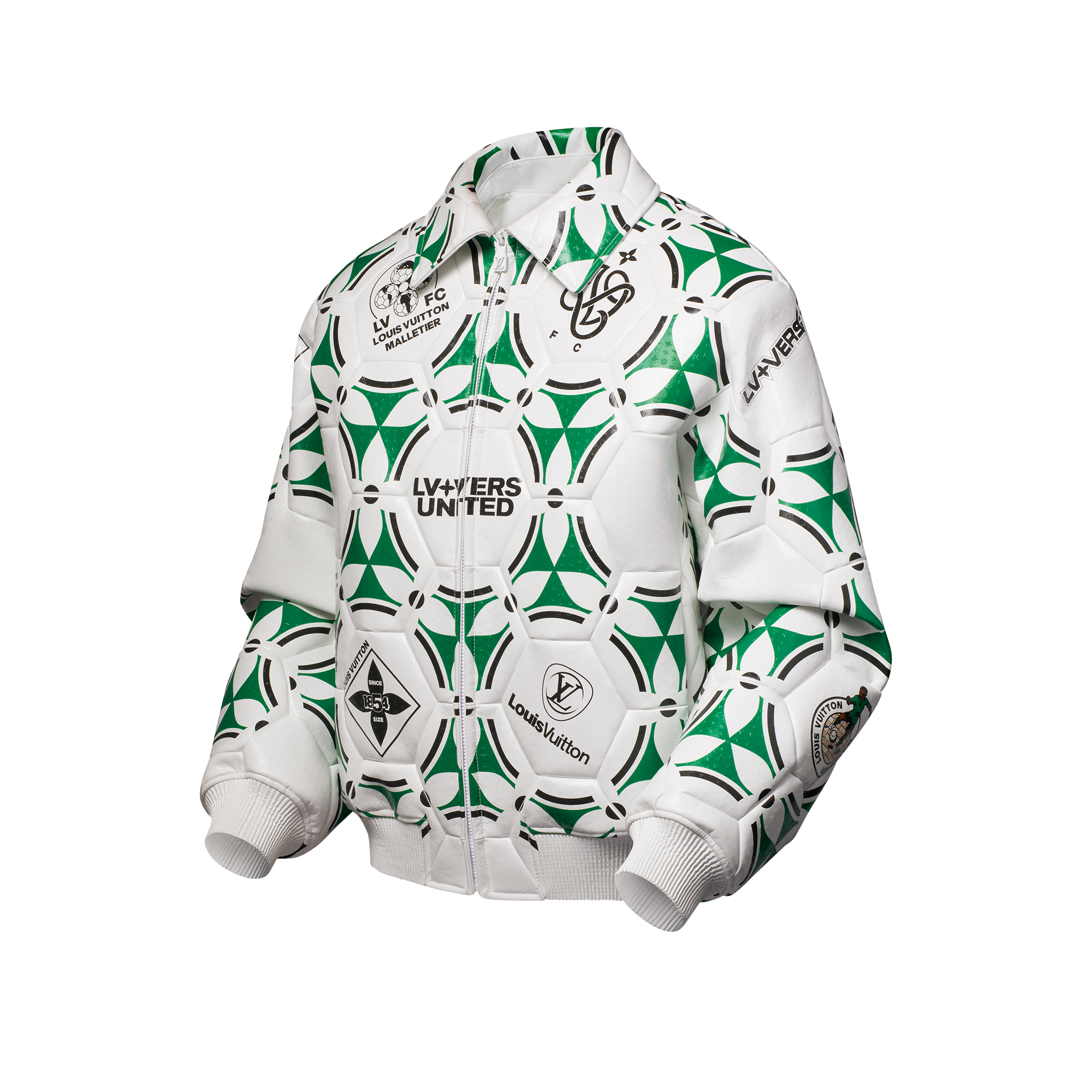 Men - Leather Football Bomber  Men Ready-to-Wear All Ready-to-Wear | LOUIS VUITTON (Product zoom)