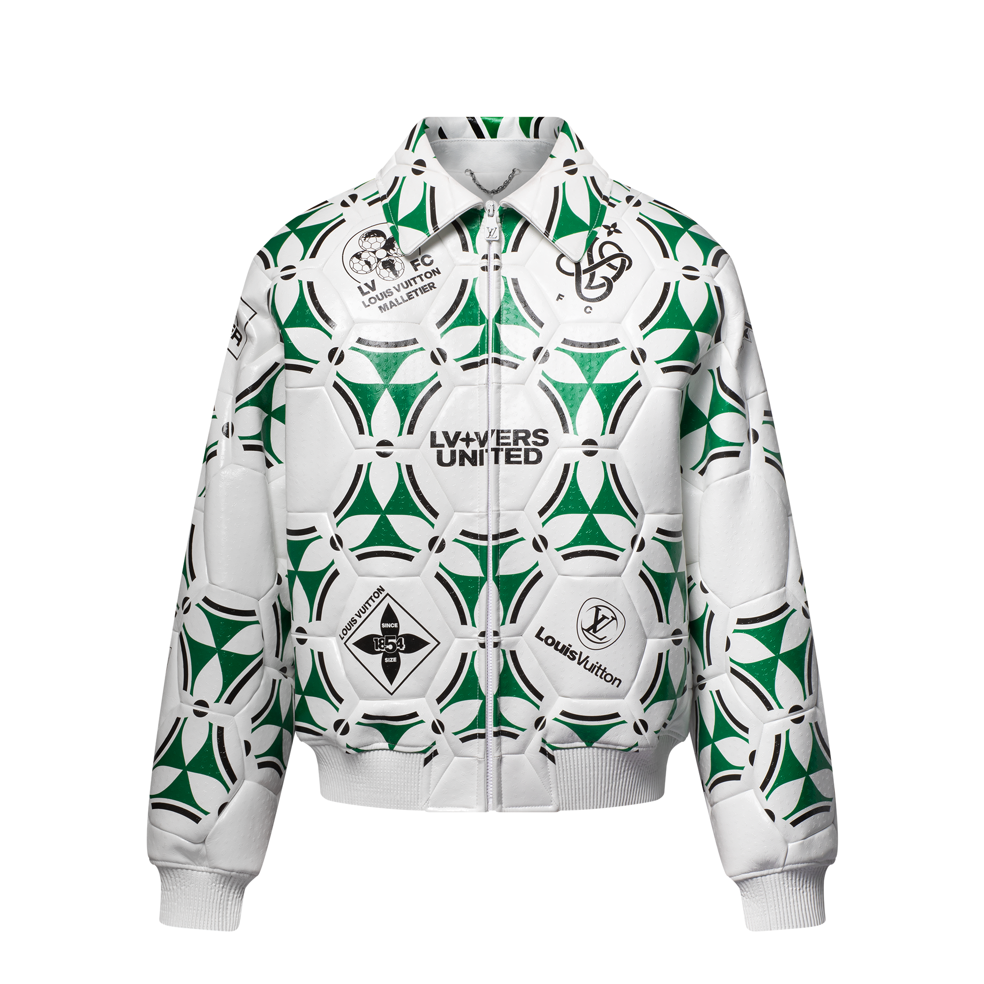 Men - Leather Football Bomber  Men Ready-to-Wear All Ready-to-Wear | LOUIS VUITTON (Product zoom)