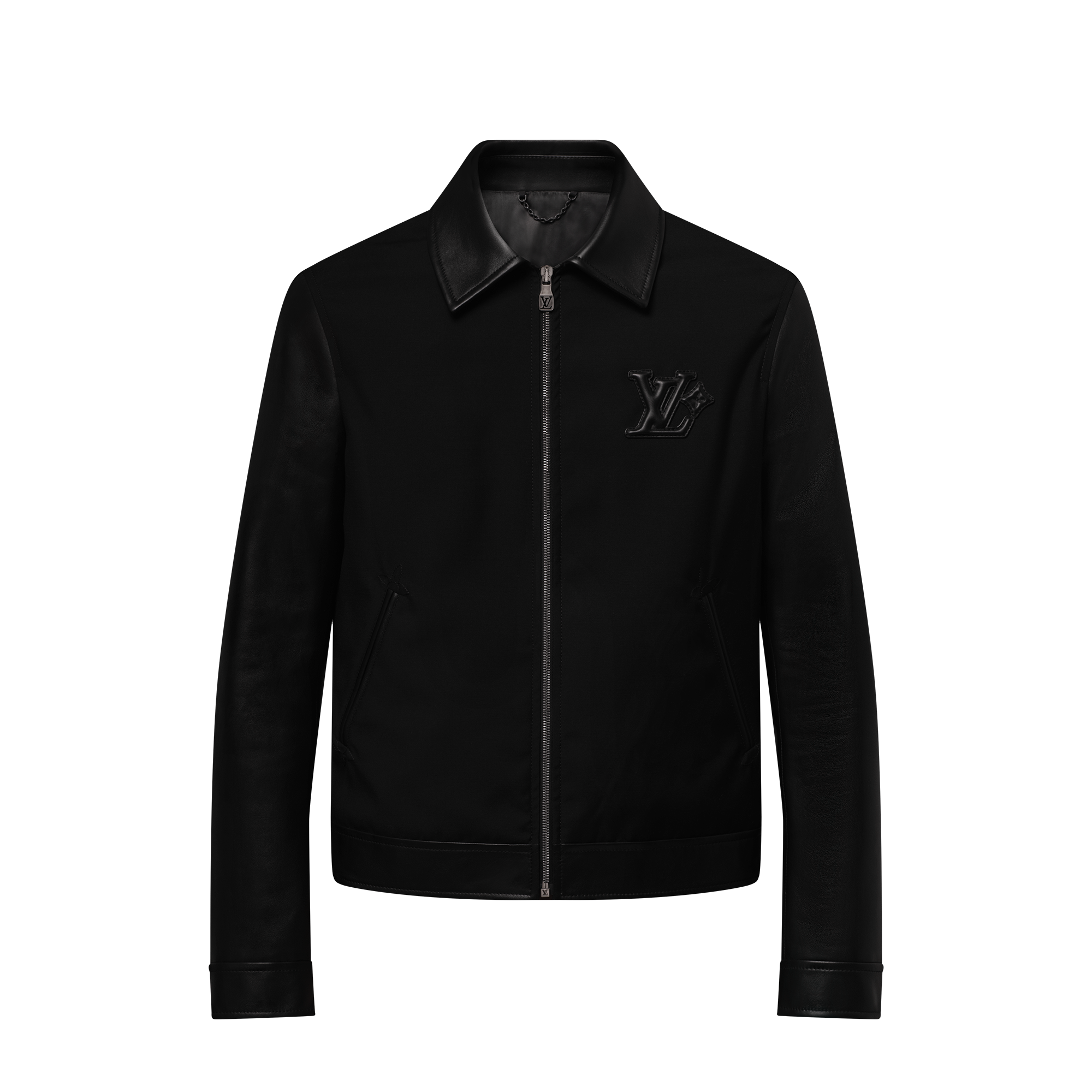 Men - Leather Mix Blouson  Men Ready-to-Wear Outerwear and Coats | LOUIS VUITTON (Product zoom)