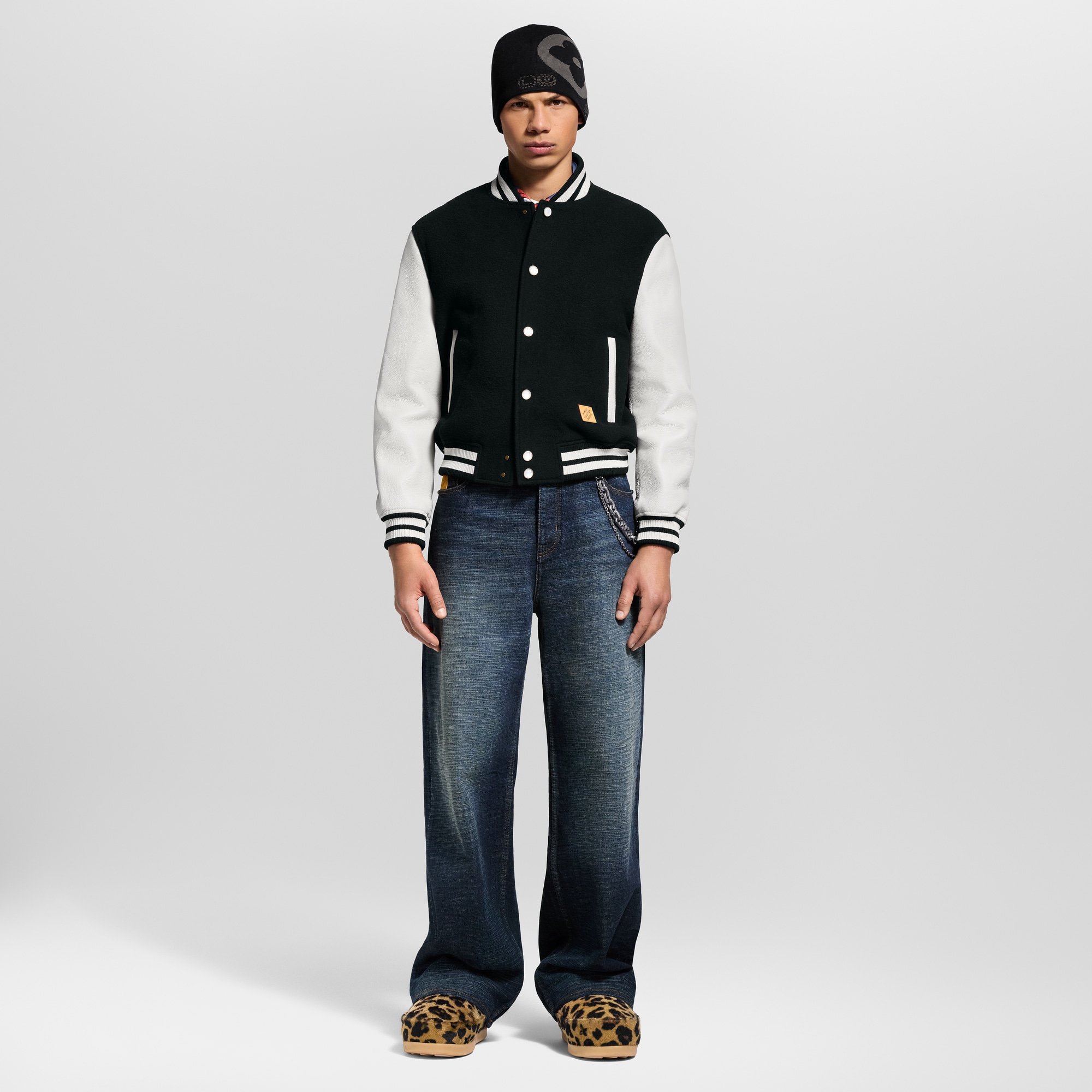 Men - Leather Signature Varsity Jacket  Men Ready-to-Wear Outerwear and Coats | LOUIS VUITTON (Product zoom)