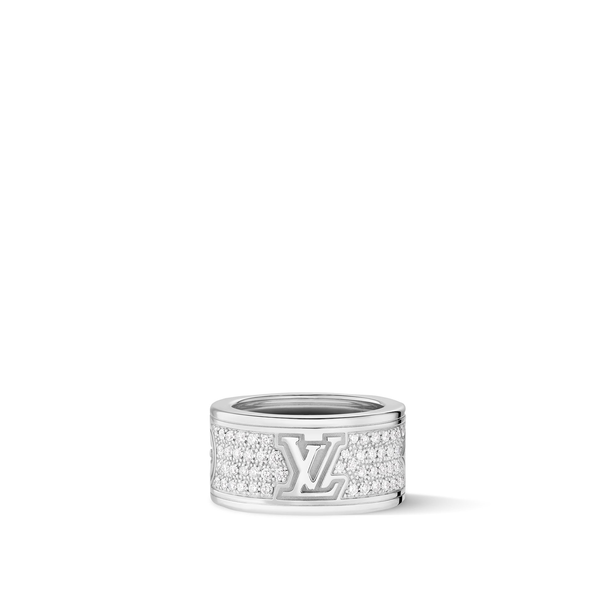 Jewellery - Les Gastons Vuitton Large Ring, White Gold and Diamonds  Jewellery Categories Rings | LOUIS VUITTON (Product zoom)