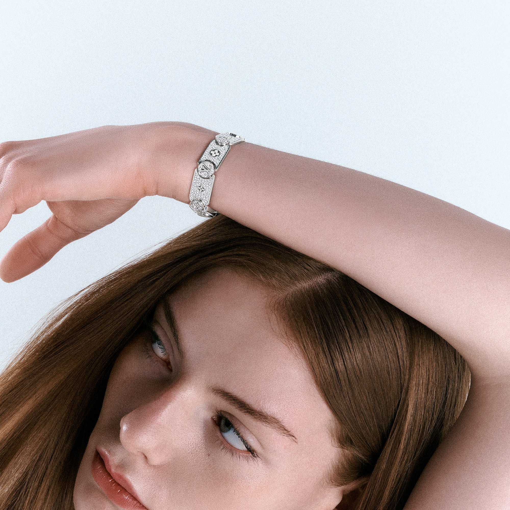 Jewellery - Les Gastons Vuitton Masterpiece Gourmette Bracelet, White Gold and Diamonds  Jewellery Categories Bracelets | LOUIS VUITTON (Product zoom)