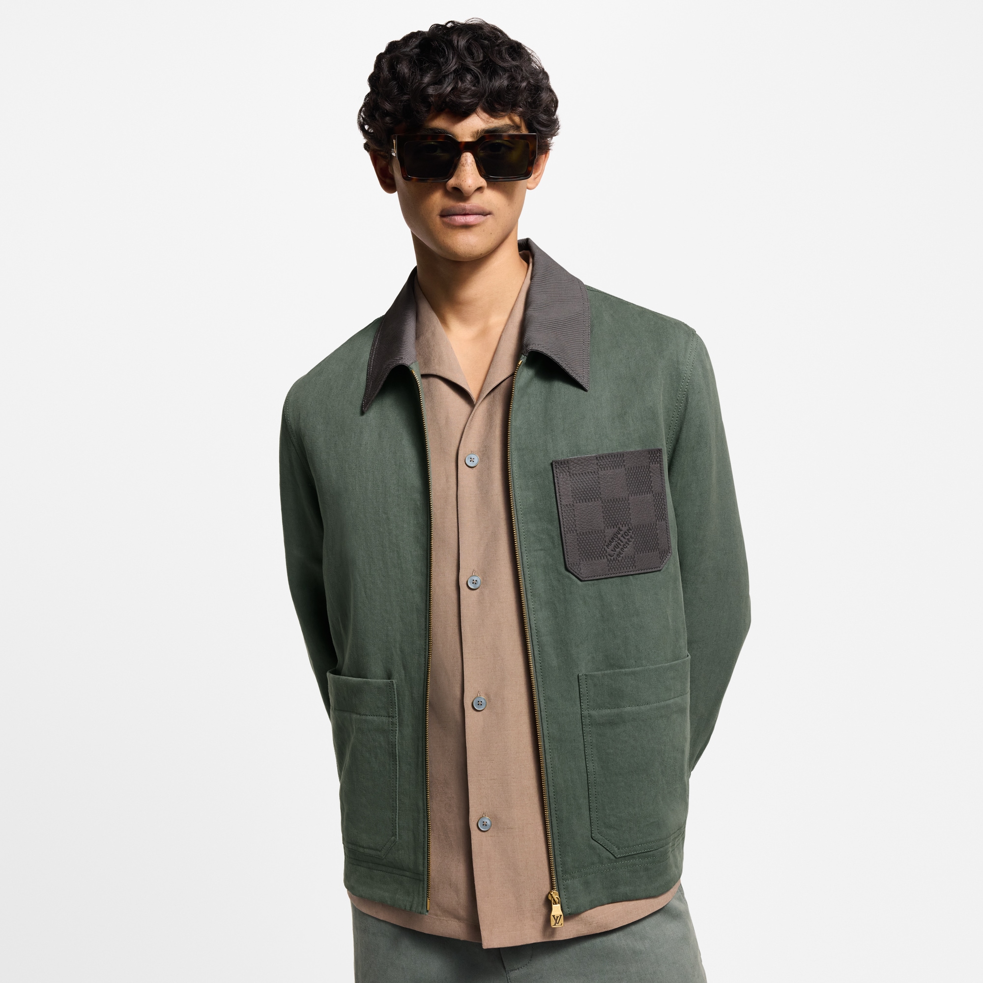 Men - Light Linen Workwear Jacket  Men Ready-to-Wear Outerwear and Coats | LOUIS VUITTON (Product zoom)