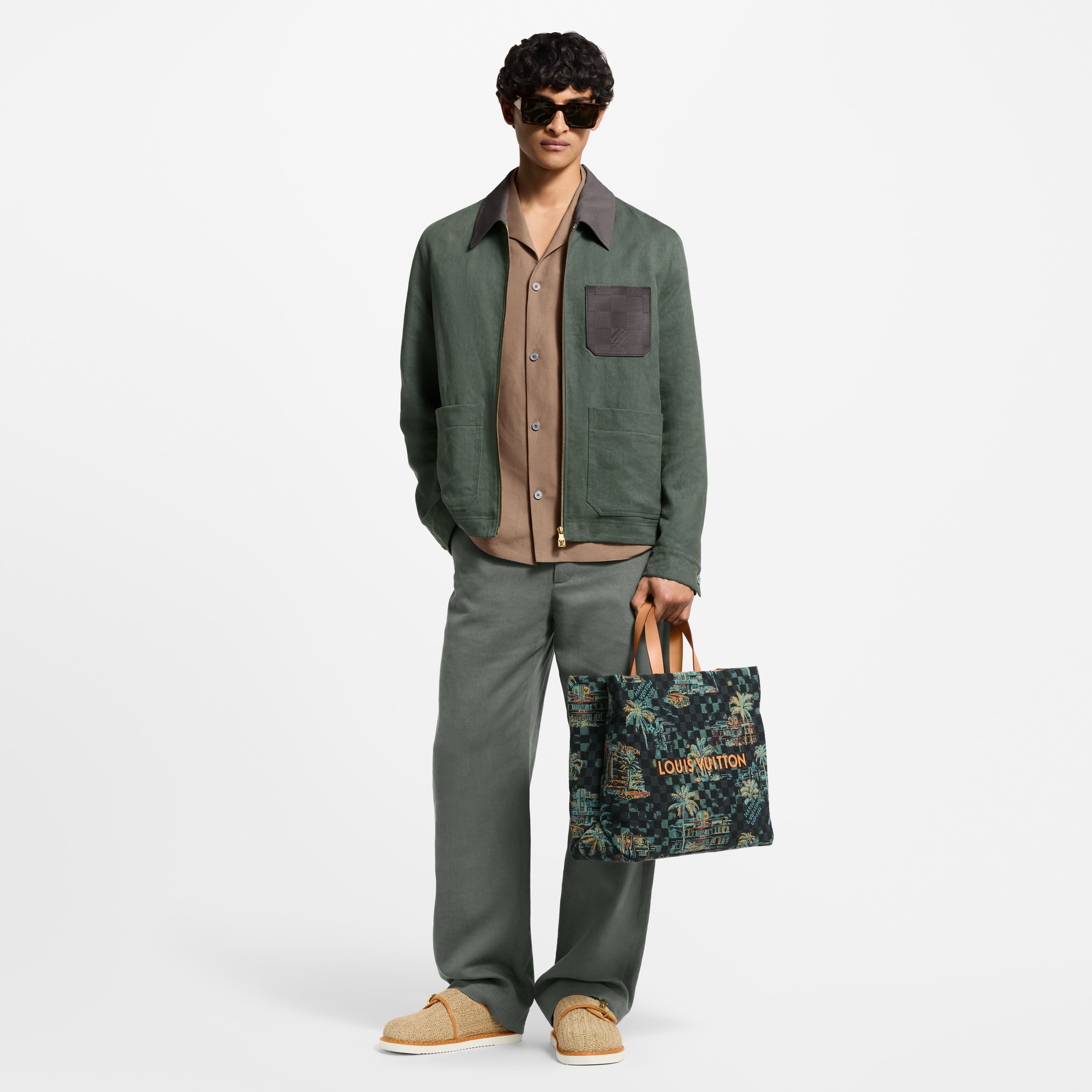Men - Light Linen Workwear Jacket  Men Ready-to-Wear Outerwear and Coats | LOUIS VUITTON (Product zoom)