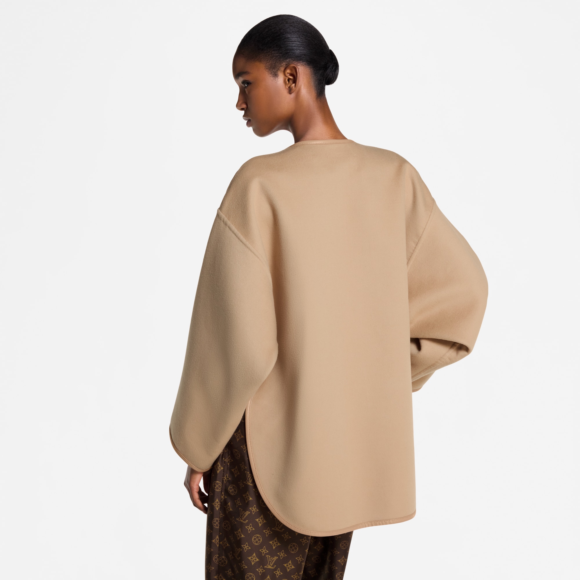 Women - Long Double Face Toggle Detail Coat  Women Ready-to-Wear Coats and Jackets | LOUIS VUITTON (Product zoom)