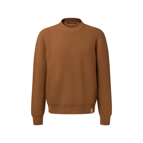 Men - Long-Sleeved Cashmere Crewneck Men Ready-to-Wear All Ready-to-Wear | LOUIS VUITTON (Product zoom)