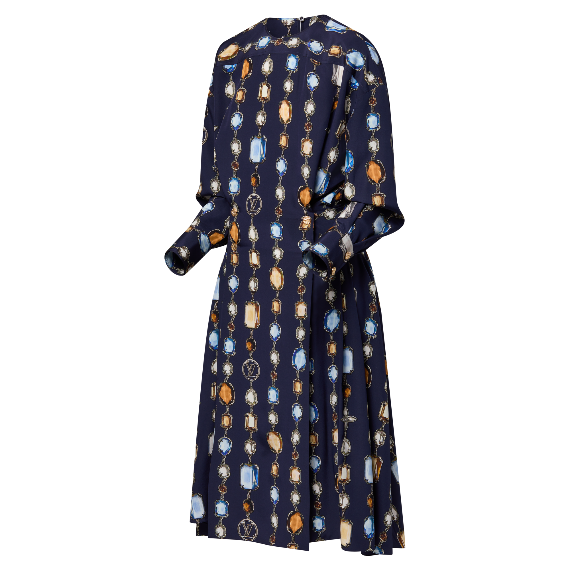 Women - Long-Sleeved Necklace Dress  Women Ready-to-Wear Dresses | LOUIS VUITTON (Product zoom)