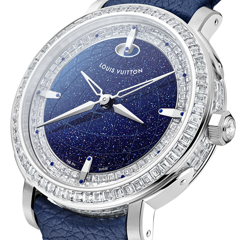 Watches - Louis Vuitton Escale Twin Zone, Automatic, 41 MM, Platinum and Diamonds Watches Watches } | LOUIS VUITTON (Product zoom)