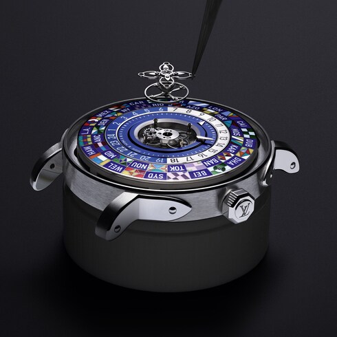 Watches - Louis Vuitton Escale Worldtime Flying Tourbillon, 40 MM, Platinum Watches Watches } | LOUIS VUITTON
