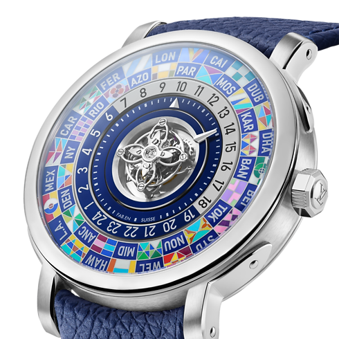 Watches - Louis Vuitton Escale Worldtime Flying Tourbillon, Automatic, 40 MM, Platinum Watches Watches } | LOUIS VUITTON (Product zoom)