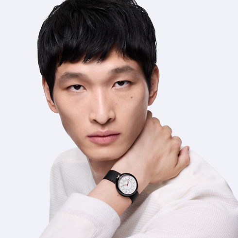 Watches - Louis Vuitton Monterey, Automatic, 37 MM, Ceramic and Steel Watches Watches } | LOUIS VUITTON (Product zoom)