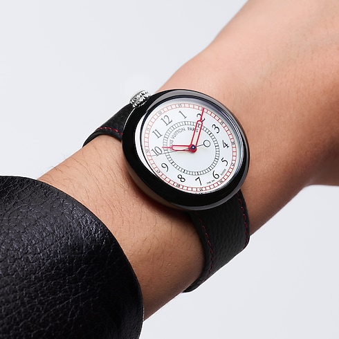 Watches - Louis Vuitton Monterey, Automatic, 37 MM, Ceramic and Steel Watches Watches } | LOUIS VUITTON (Product zoom)