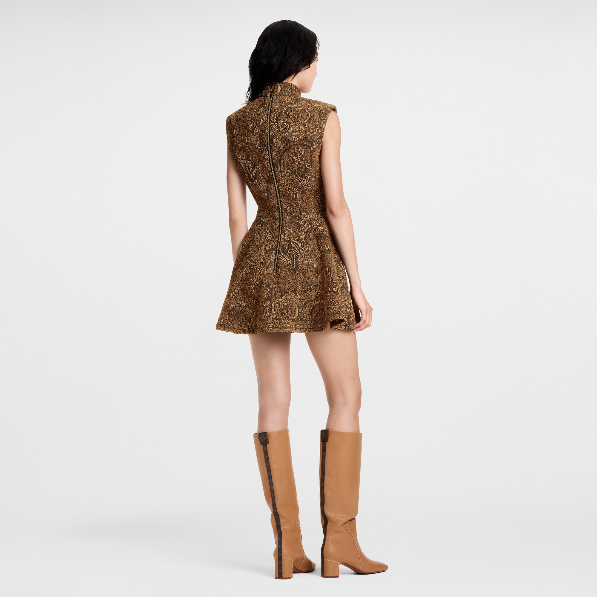 Lurex Jacquard A-Line Dress - Luxury Orange | LOUIS VUITTON Lurex Jacquard A-Line Dress - Luxury Orange | LOUIS VUITTON
