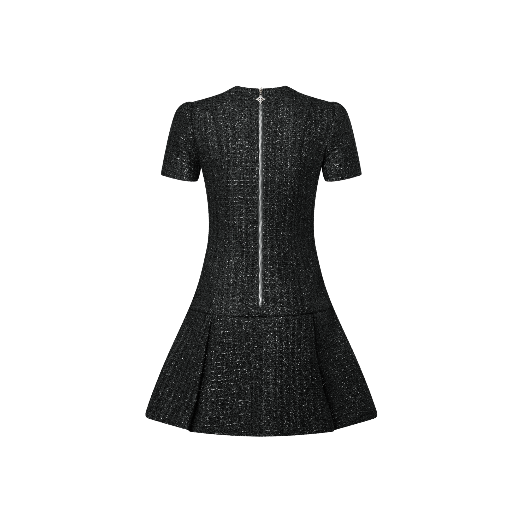 Women - Lurex Tweed Box Pleat Dress  Women Ready-to-Wear Dresses | LOUIS VUITTON (Product zoom)