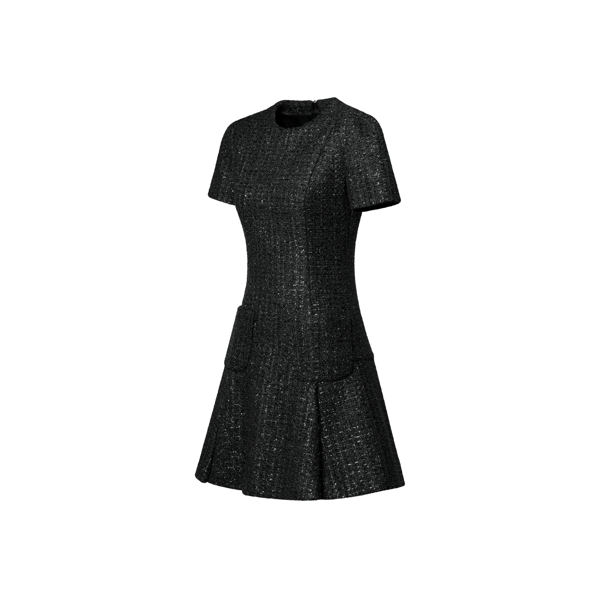 Women - Lurex Tweed Box Pleat Dress  Women Ready-to-Wear Dresses | LOUIS VUITTON (Product zoom)