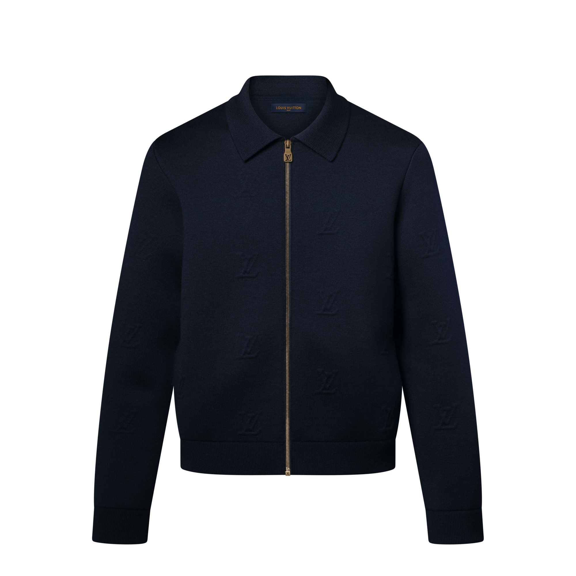 Men - LV Blason Embossed Zipped Blouson  Men Ready-to-Wear All Ready-to-Wear | LOUIS VUITTON (Product zoom)