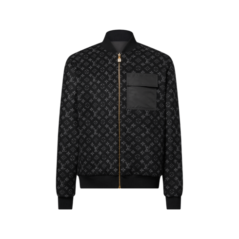 Men - LV Blason Embroidered Short-Sleeved Crewneck Men Ready-to-Wear Outerwear and Coats | LOUIS VUITTON (Product zoom)