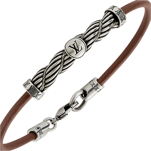 Men - LV Braids Leather Bracelet Other Leathers Men Accessories All Accessories | LOUIS VUITTON (Product zoom)