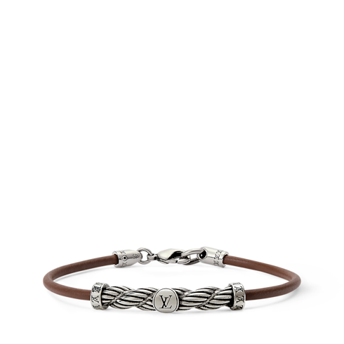 Men - LV Braids Leather Bracelet Other Leathers Men Accessories All Accessories | LOUIS VUITTON (Product zoom)