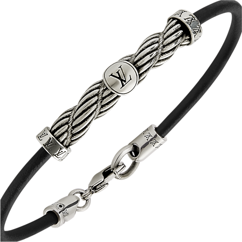 Men - LV Braids Leather Bracelet Other Leathers Men Accessories All Accessories | LOUIS VUITTON (Product zoom)