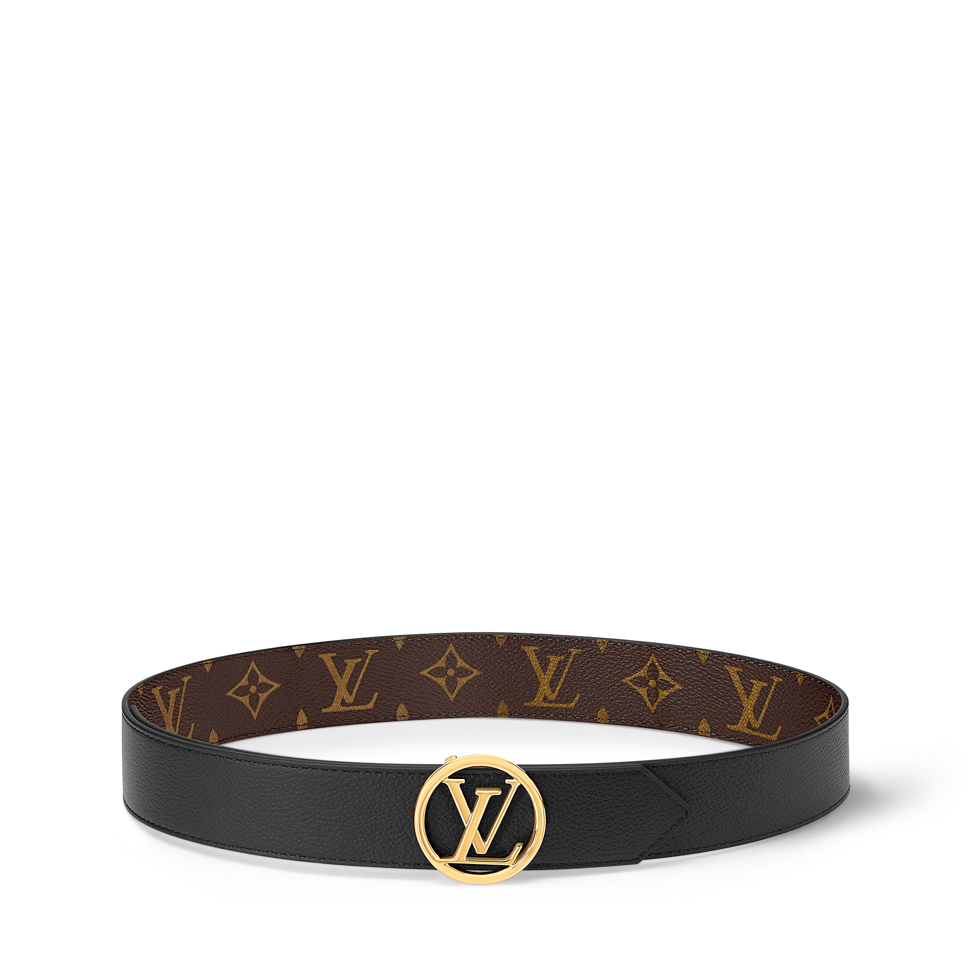 Women - LV Circle 35MM Reversible Belt Monogram Canvas Women Accessories Belts | LOUIS VUITTON (Product zoom)