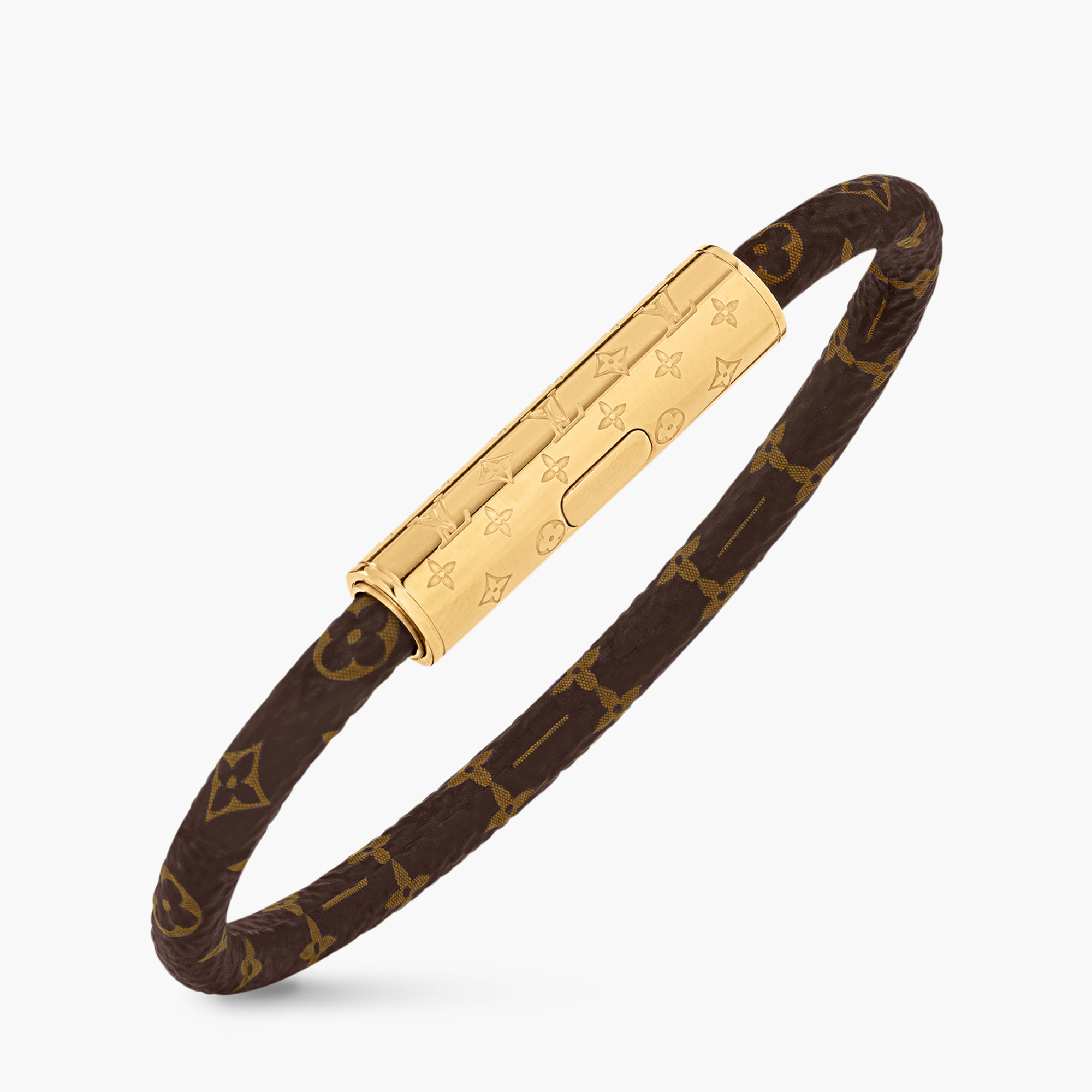 LV Confidential Bracelet Luxury Monogram Canvas Brown LOUIS