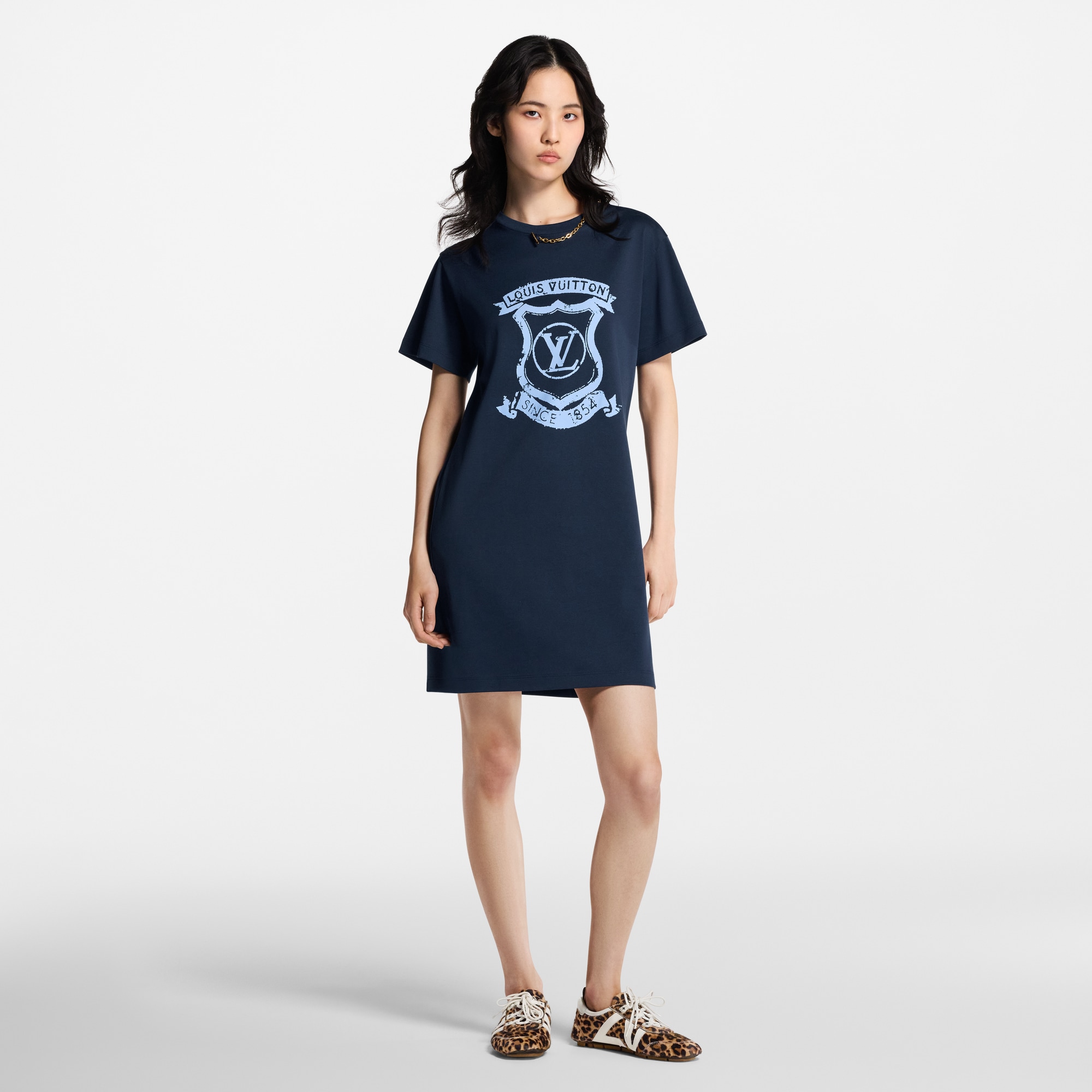 Women - LV Crest T-Shirt Dress  Women Ready-to-Wear Dresses | LOUIS VUITTON (Product zoom)