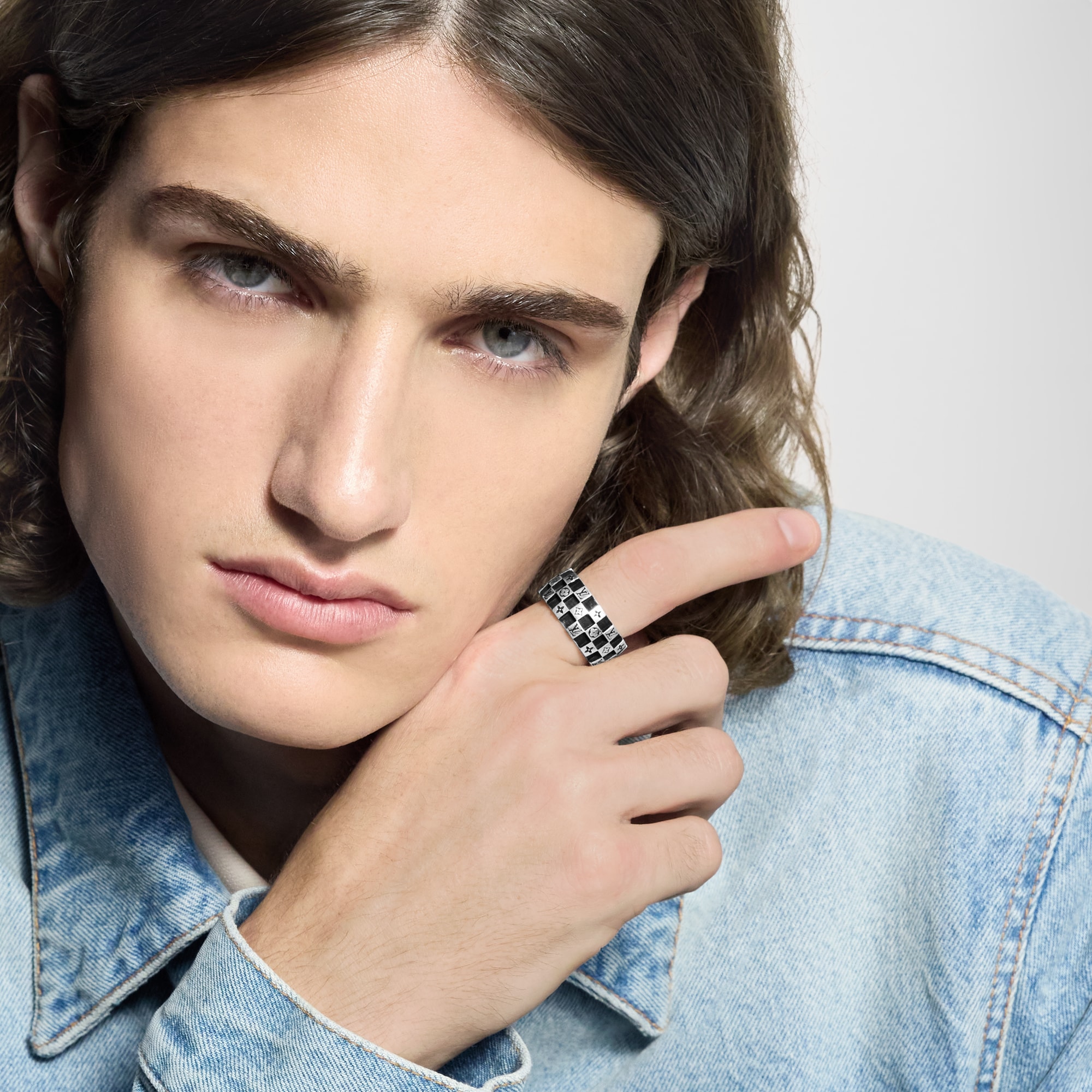 Men - LV Damier Ring S00 Men Fashion Jewellery Rings | LOUIS VUITTON (Product zoom)