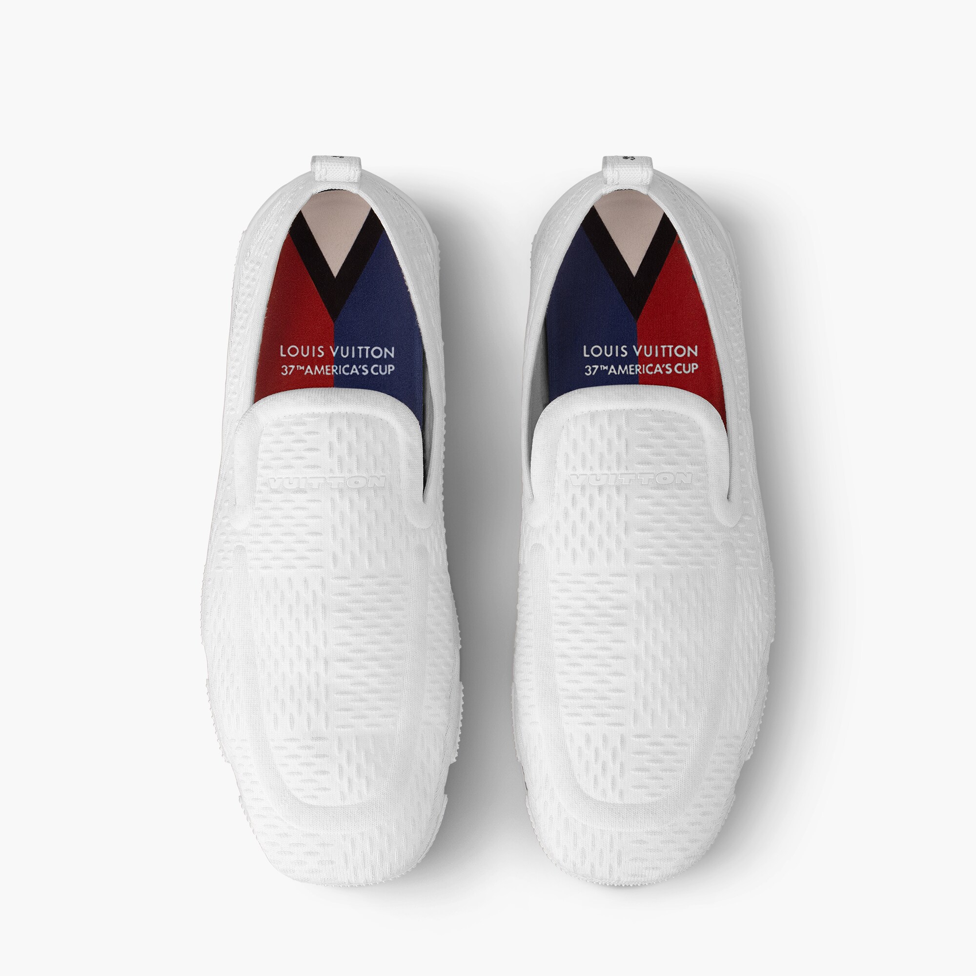 LV Deck Moccasins Luxury White LOUIS VUITTON