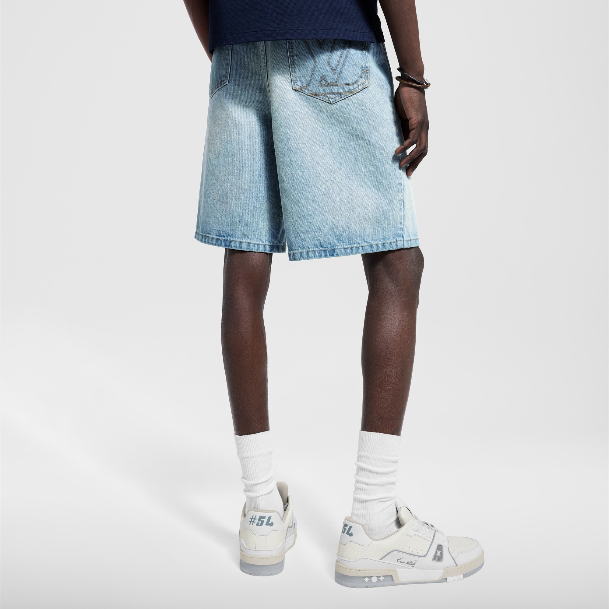 Men - LV Denim Shorts  Men Ready-to-Wear Denim Collection | LOUIS VUITTON (Product zoom)