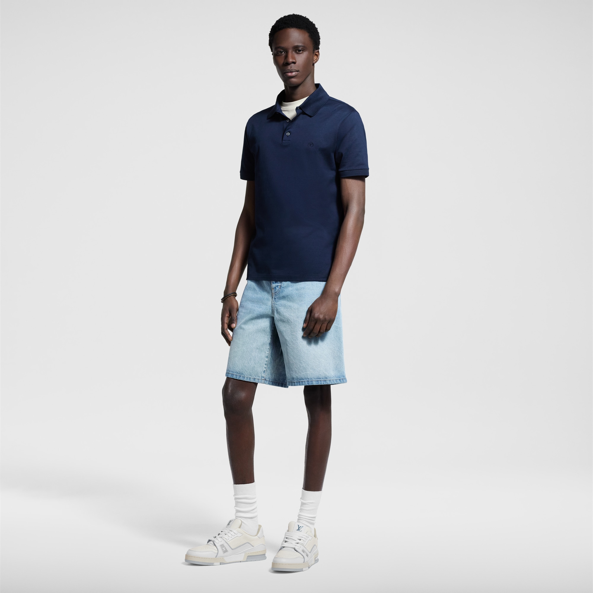 Men - LV Denim Shorts  Men Ready-to-Wear Denim Collection | LOUIS VUITTON (Product zoom)