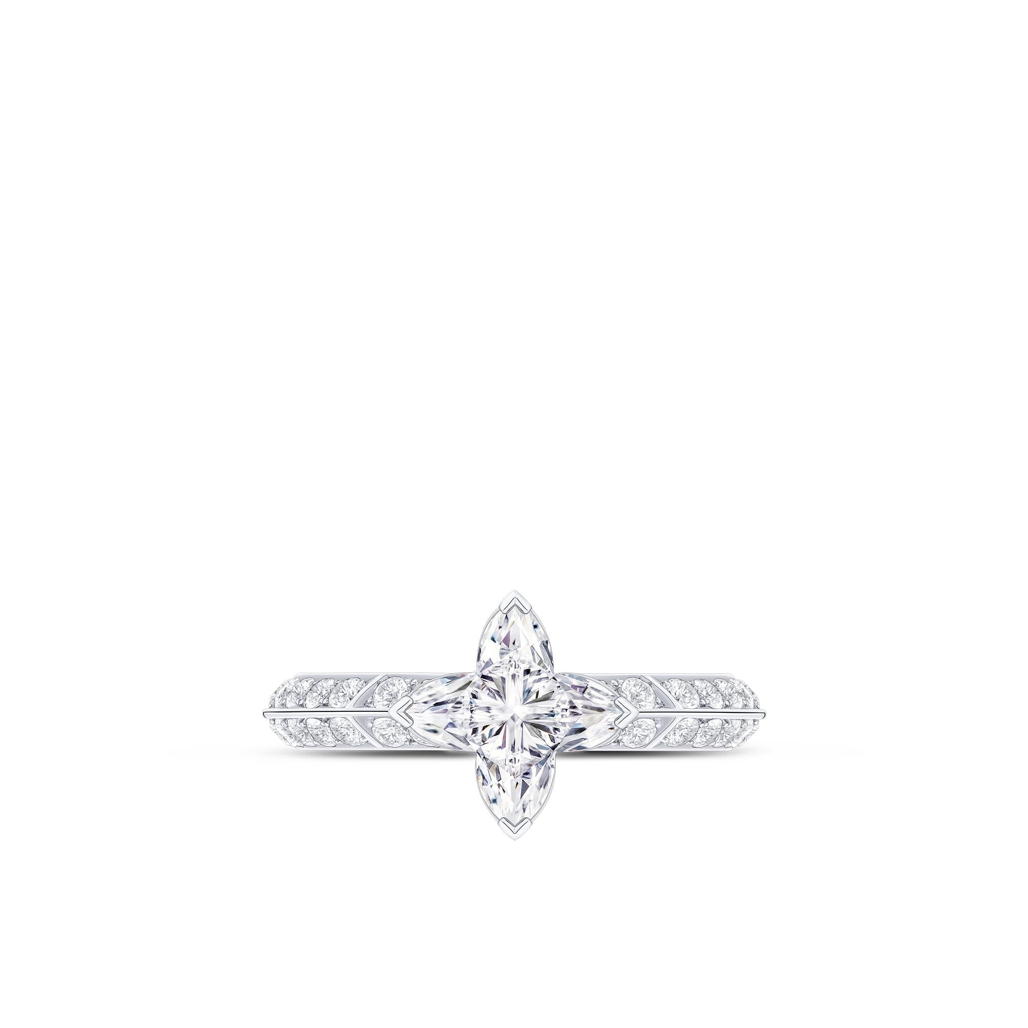 Jewellery - LV Diamonds Pavé Solitaire, LV Monogram Star Cut  Jewellery Collections LV Diamonds | LOUIS VUITTON (Product zoom)