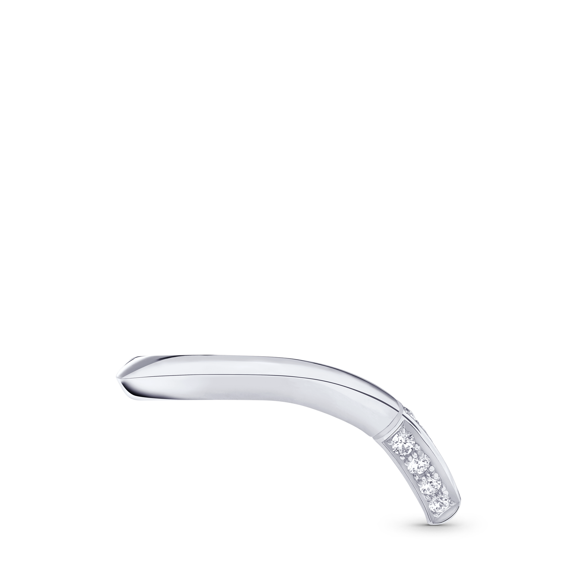 Jewellery - LV Diamonds Pavé V Ring, Platinum  Jewellery Categories Wedding Bands | LOUIS VUITTON (Product zoom)