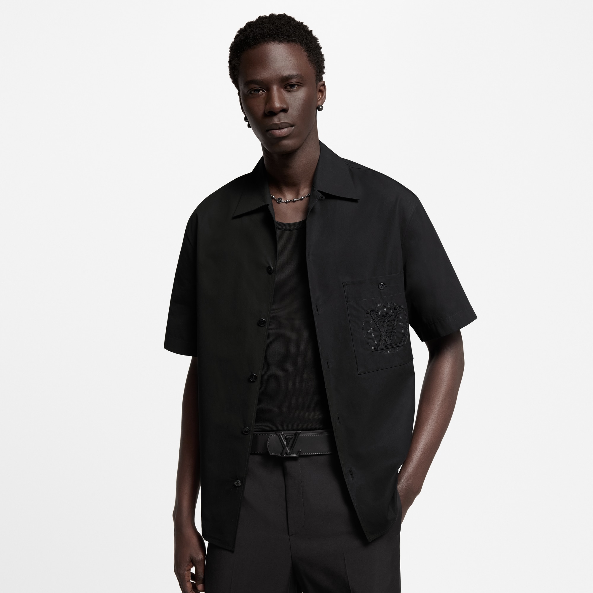 Men - LV Dimension 40MM Reversible Belt Monogram Eclipse Canvas Men Accessories Belts | LOUIS VUITTON (Product zoom)