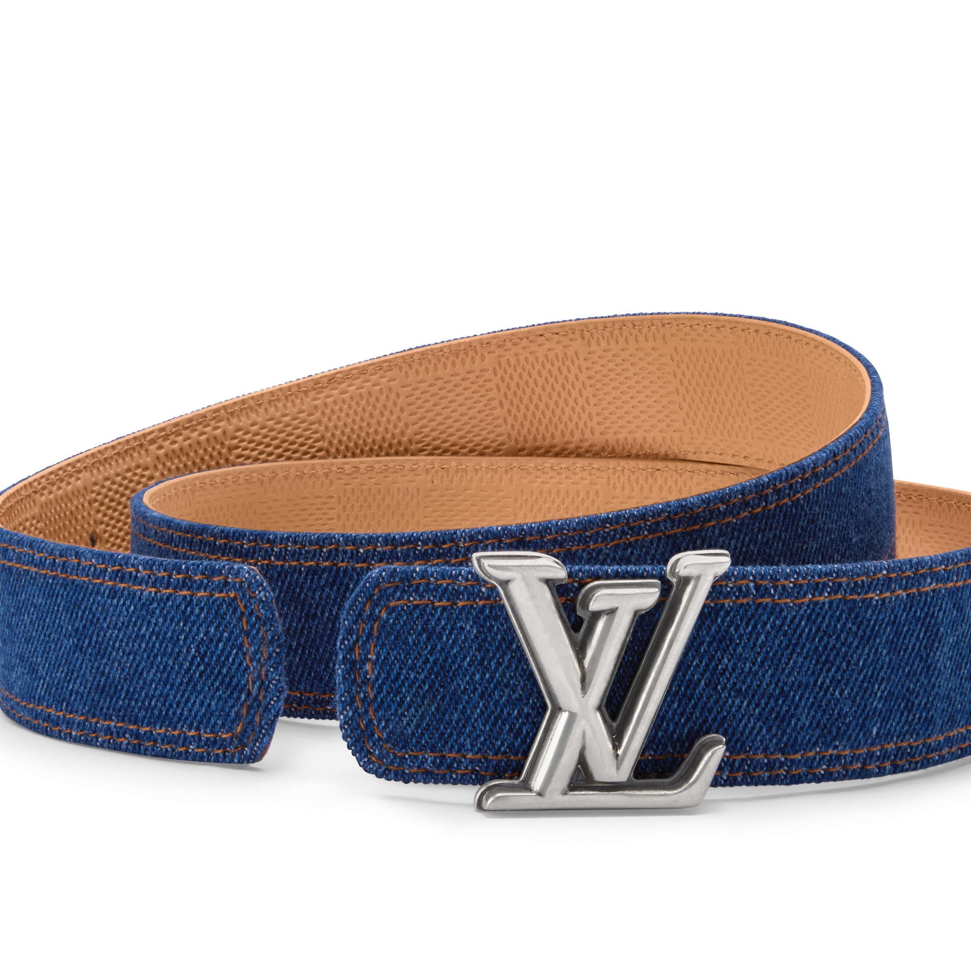 Men - LV Dimension Denim 35MM Reversible Belt  Men Accessories Belts | LOUIS VUITTON (Product zoom)