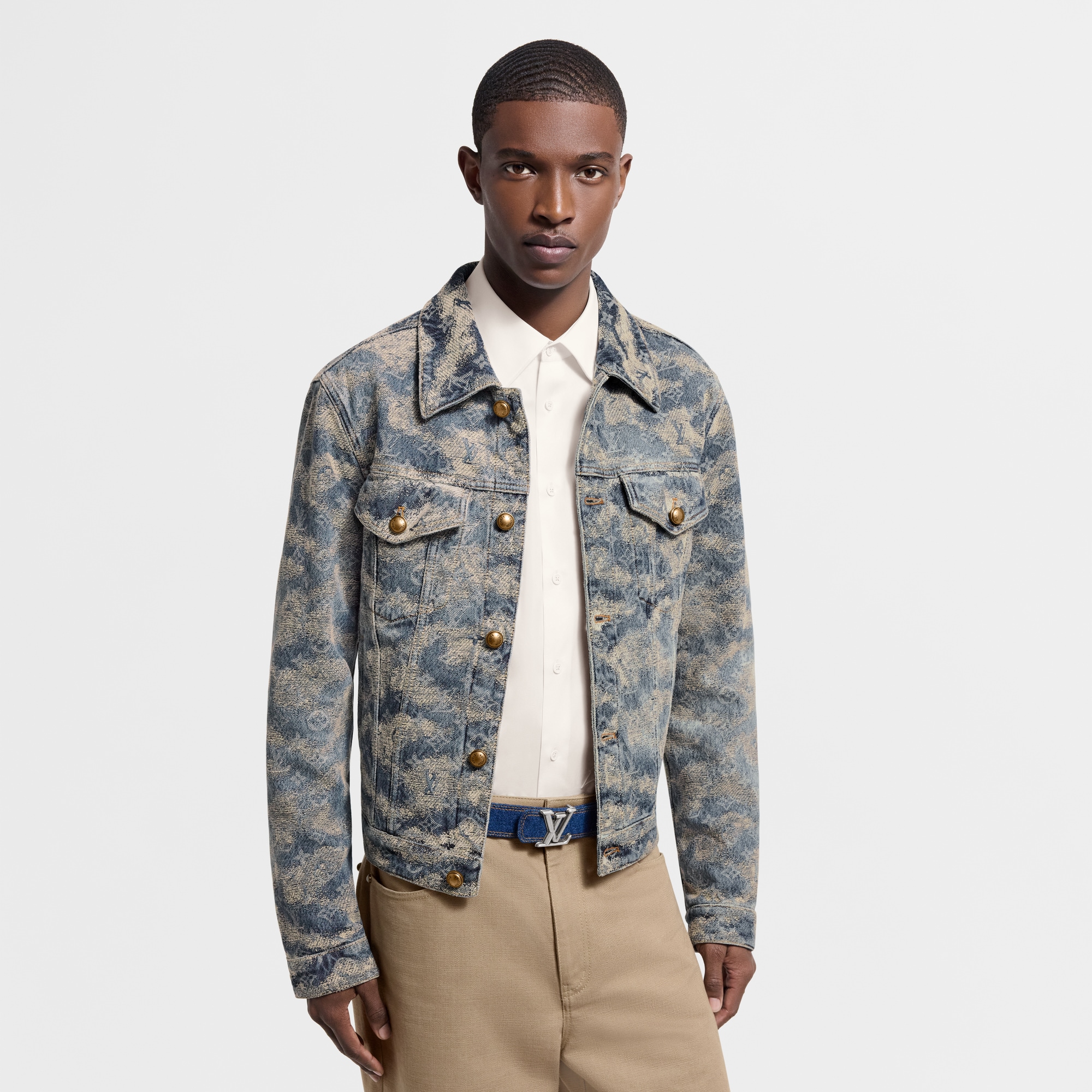 Men - LV Dimension Denim 35MM Reversible Belt  Men Accessories Belts | LOUIS VUITTON (Product zoom)