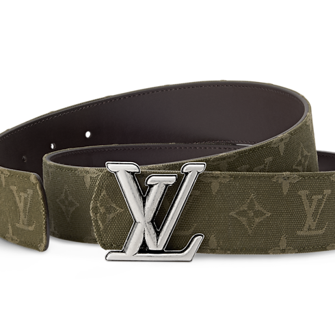 Men - LV Dimension Monogram Surplus Cotton 40MM Belt G77 Men Accessories Belts | LOUIS VUITTON (Product zoom)