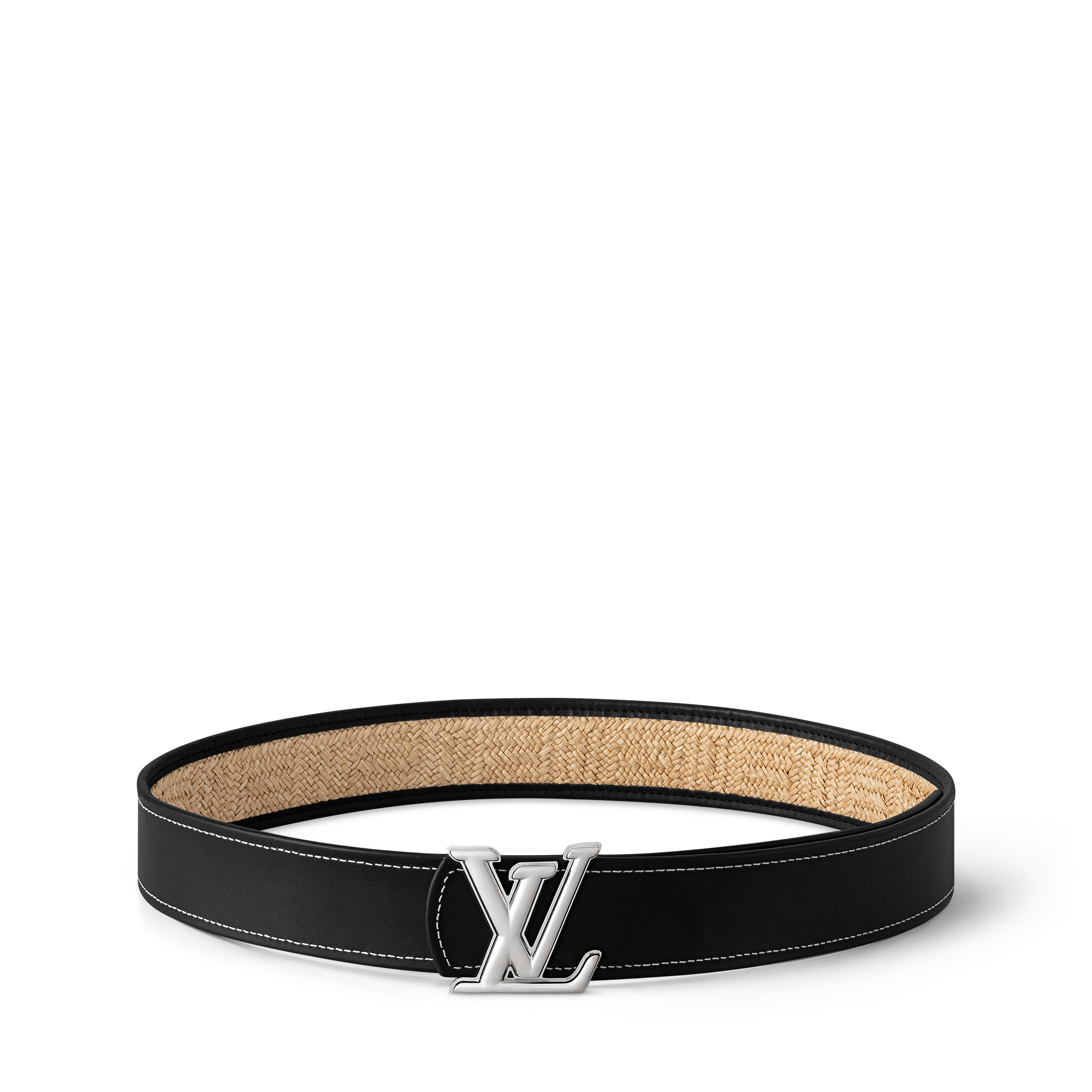 Men - LV Dimension Raffia 40MM Reversible Belt  Men Accessories Belts | LOUIS VUITTON (Product zoom)