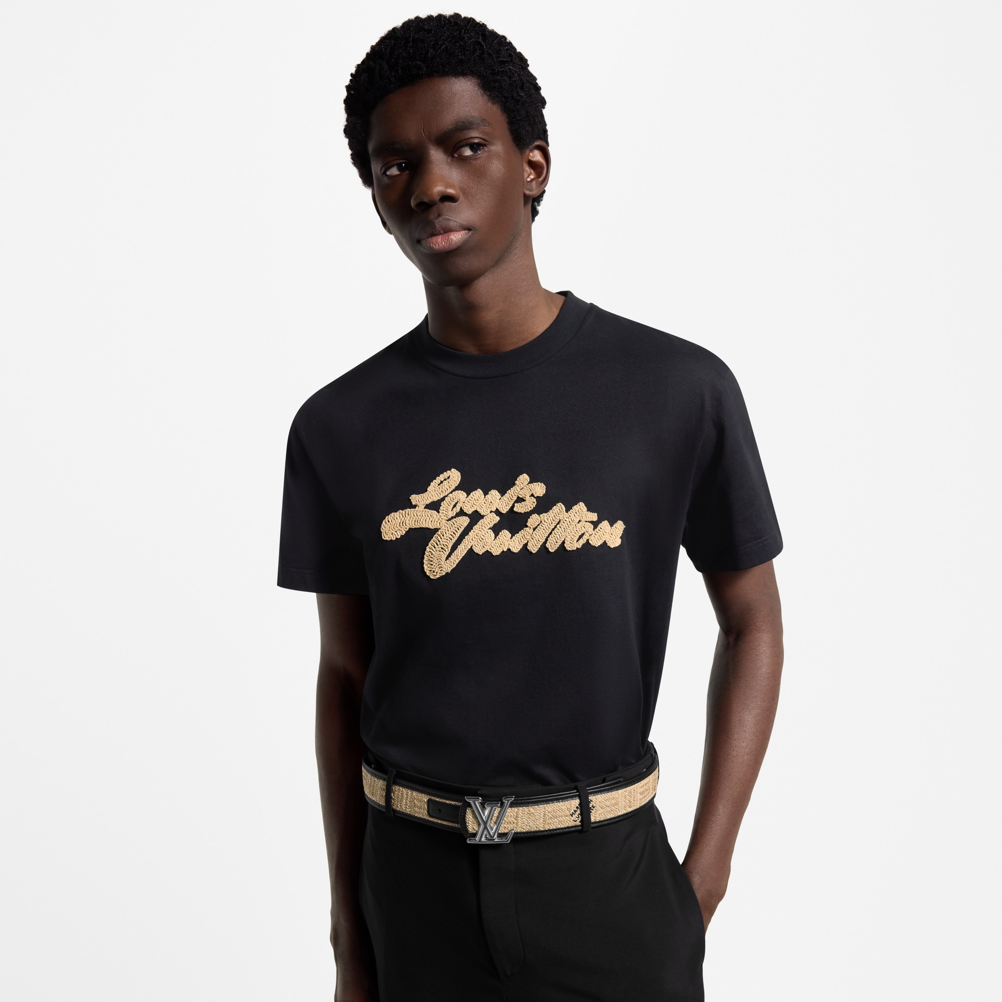 Men - LV Dimension Raffia 40MM Reversible Belt  Men Accessories Belts | LOUIS VUITTON (Product zoom)