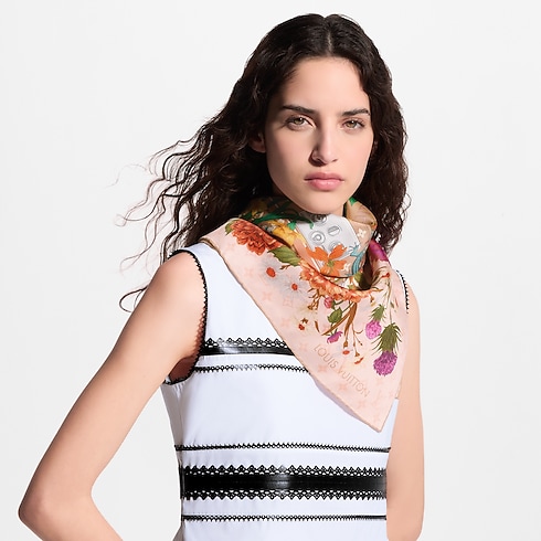 Women - LV En Fleurs Square 90 S00 Women Accessories Silk Squares and Bandeaux | LOUIS VUITTON (Product zoom)