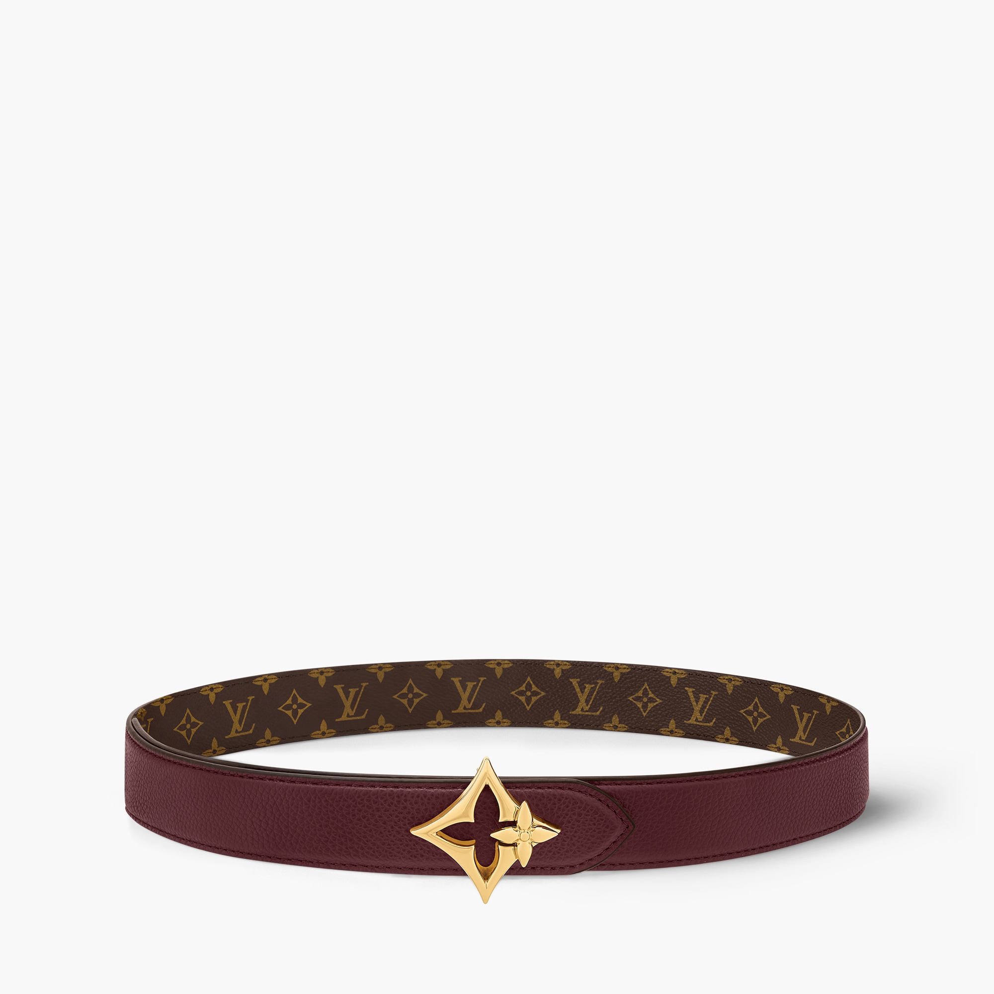 LV Flowergram 30MM Reversible Belt Luxury Red LOUIS VUITTON