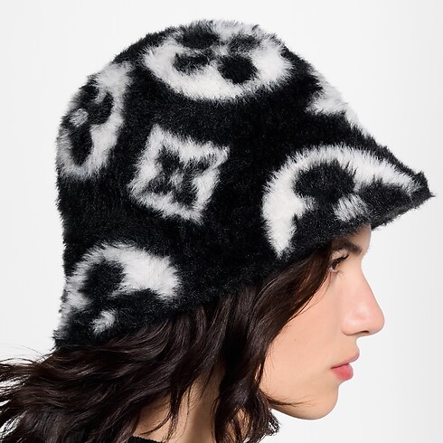 Women - LV Fluffy Monogram Hat S00 Women Accessories Hats & Caps | LOUIS VUITTON (Product zoom)