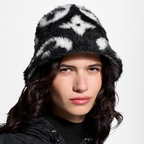 Women - LV Fluffy Monogram Hat S00 Women Accessories Hats & Caps | LOUIS VUITTON (Product zoom)