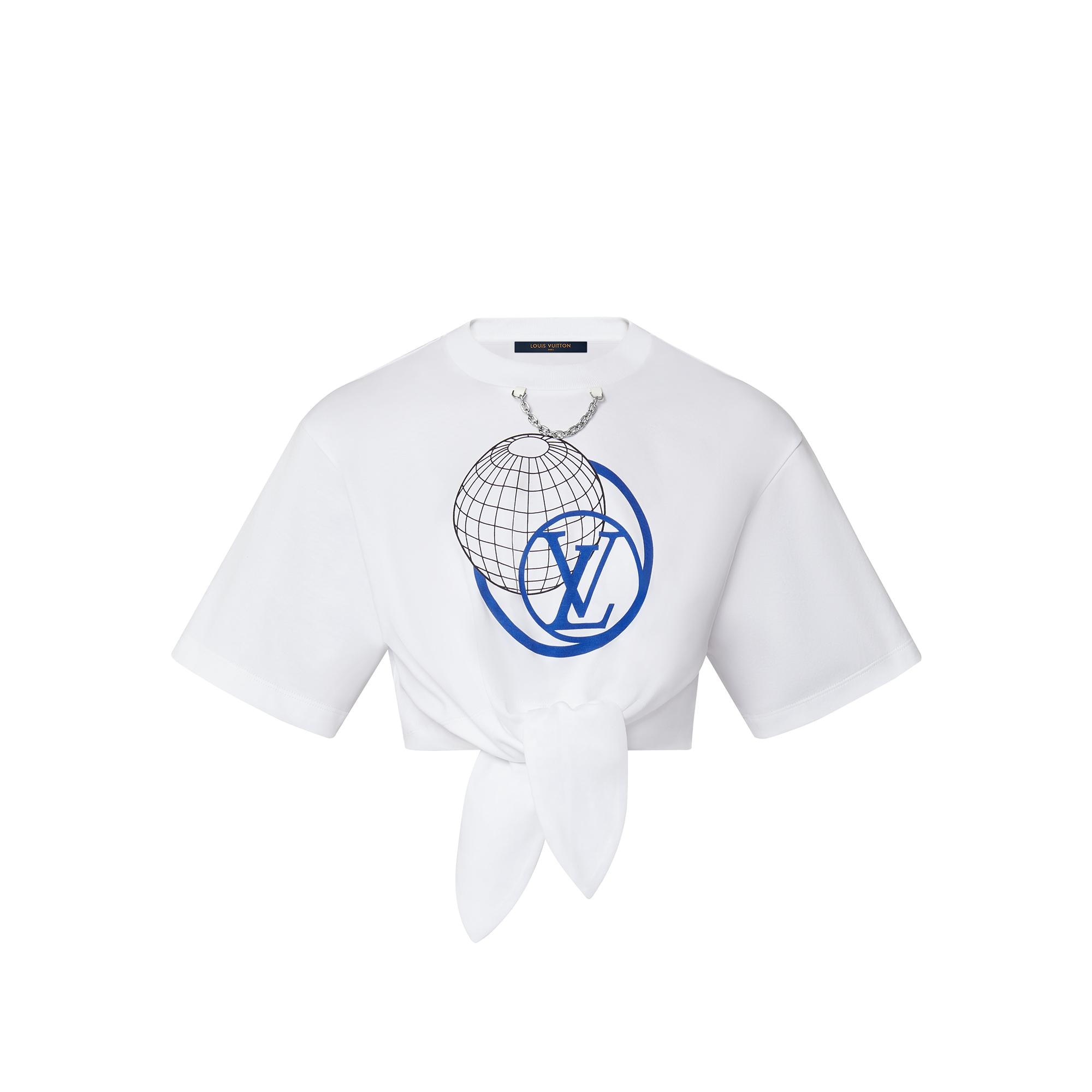 LV Globe Self Tie T-Shirt - Luxury 