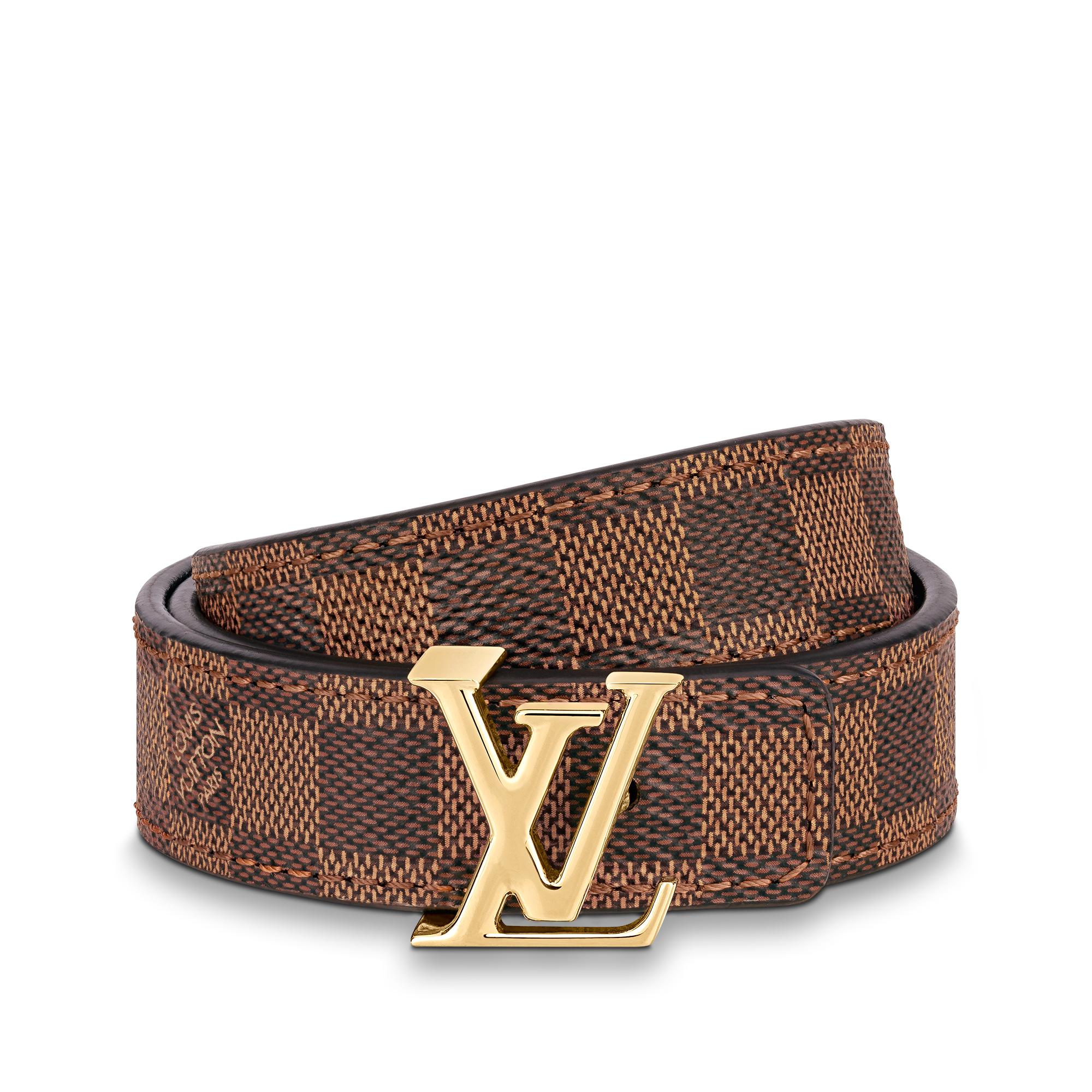 louis vuitton brown leather belt