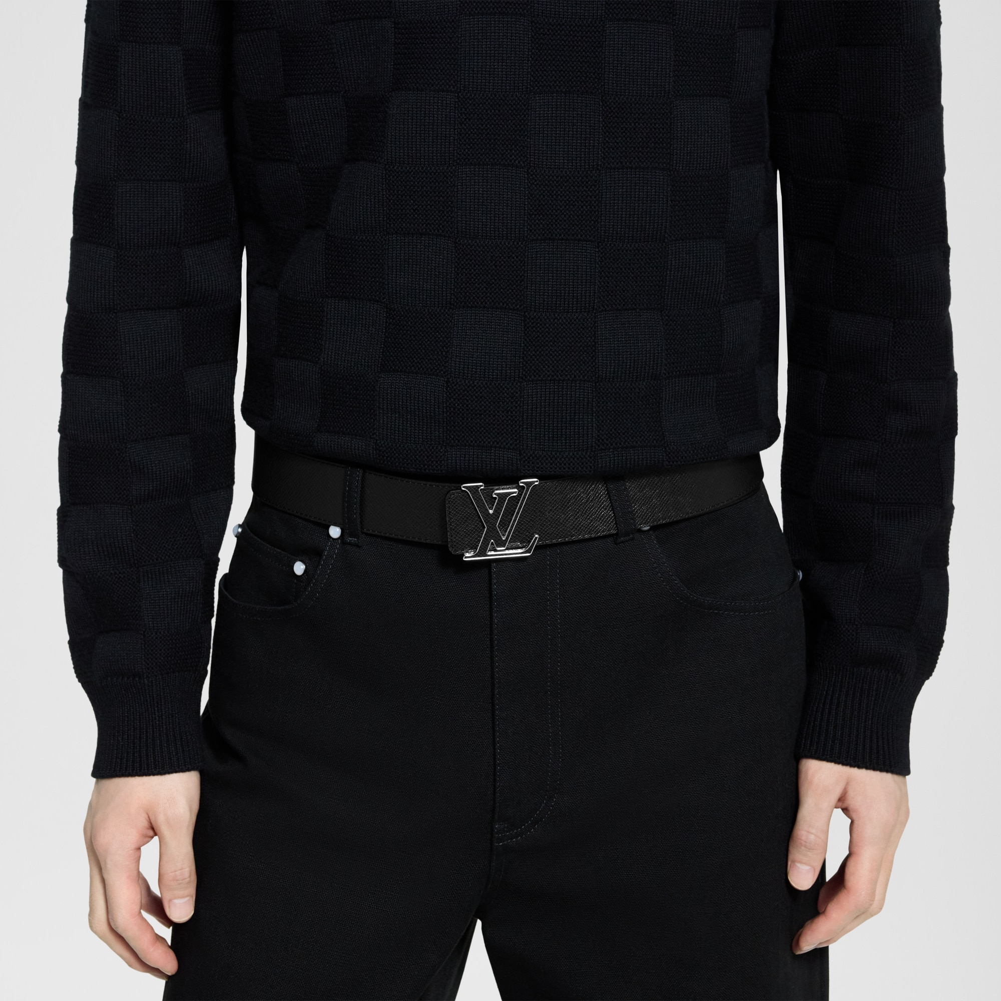 Men - LV Initials 40mm Reversible Belt Taigarama Men Accessories Belts | LOUIS VUITTON (Product zoom)