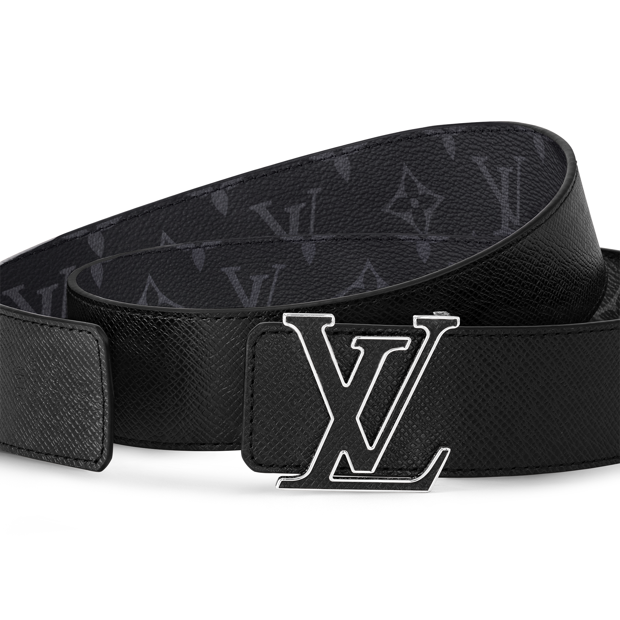 Men - LV Initials 40mm Reversible Belt Taigarama Men Accessories Belts | LOUIS VUITTON (Product zoom)