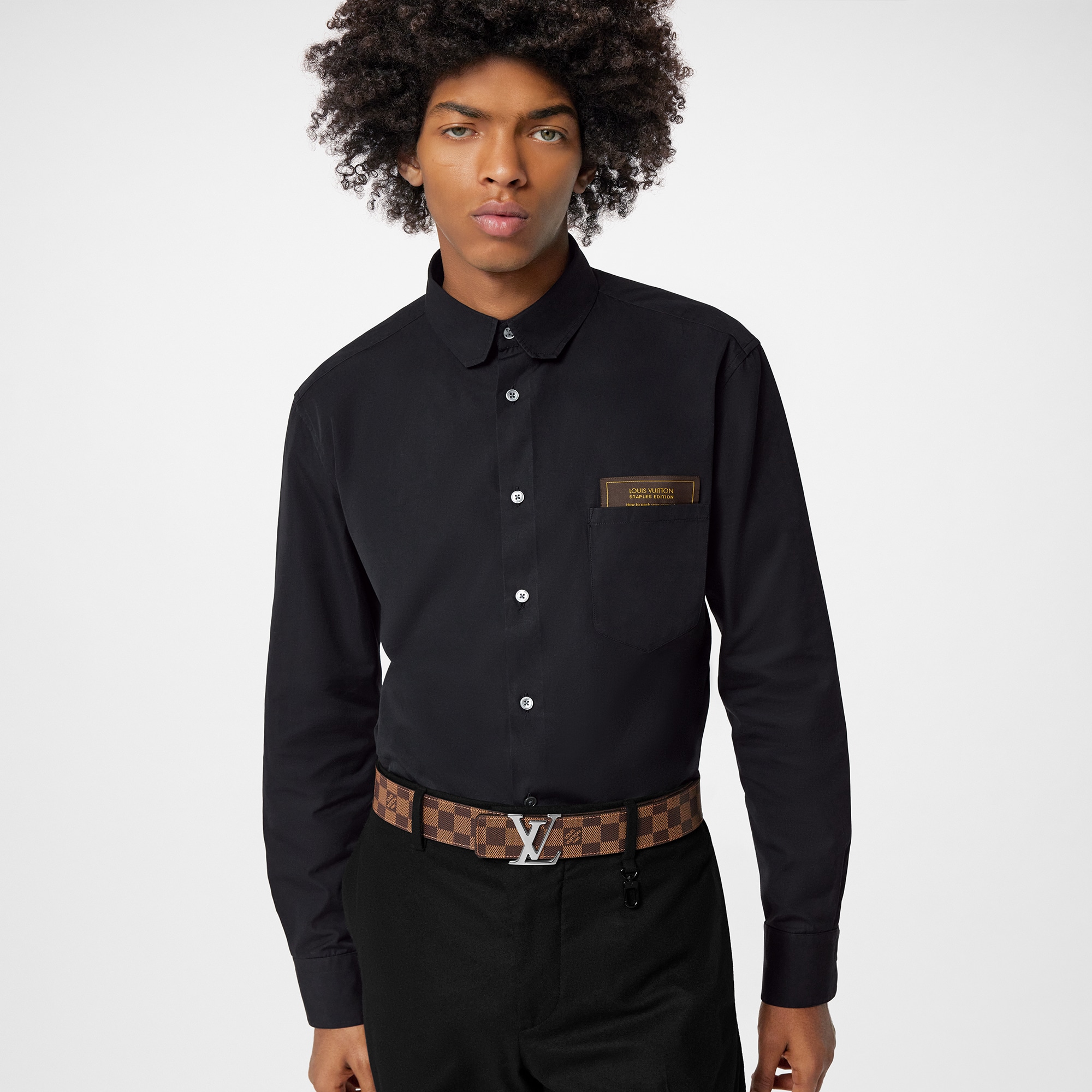 Men - LV Initials 40mm Reversible Belt Damier Graphite Canvas Men Accessories Belts | LOUIS VUITTON (Product zoom)