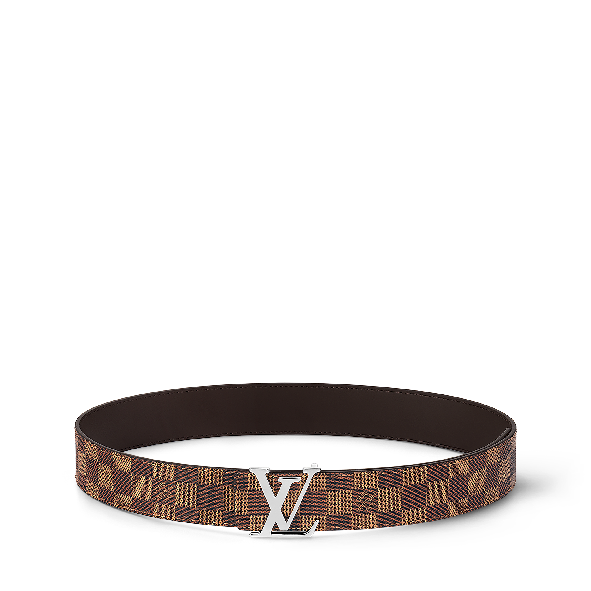 Men - LV Initials 40mm Reversible Belt Damier Graphite Canvas Men Accessories Belts | LOUIS VUITTON (Product zoom)