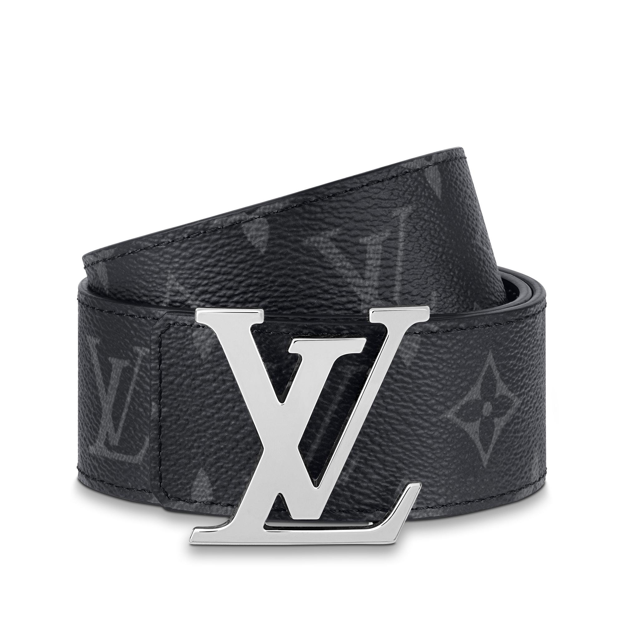 Men - LV Initials 40MM Reversible Belt Monogram Eclipse Canvas Men Accessories Belts | LOUIS VUITTON (Product zoom)